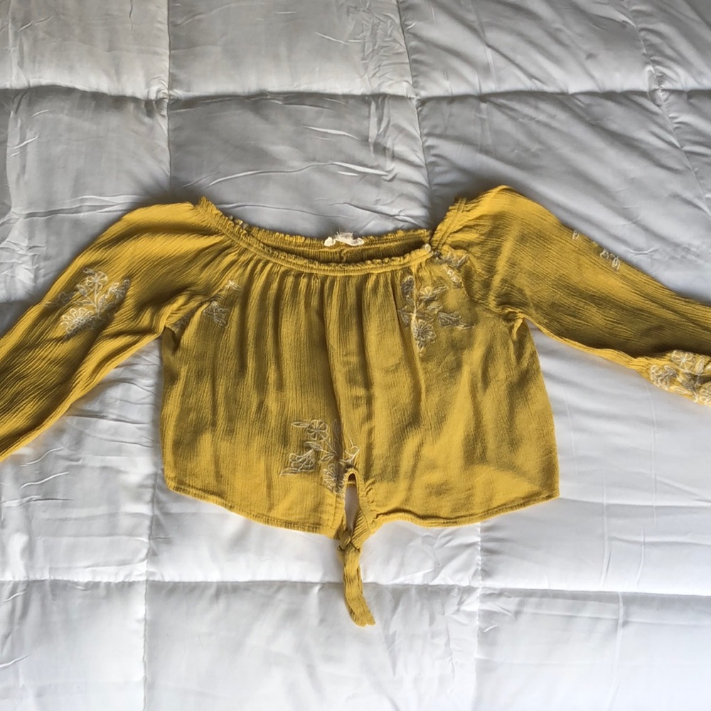 Embroidered crop top